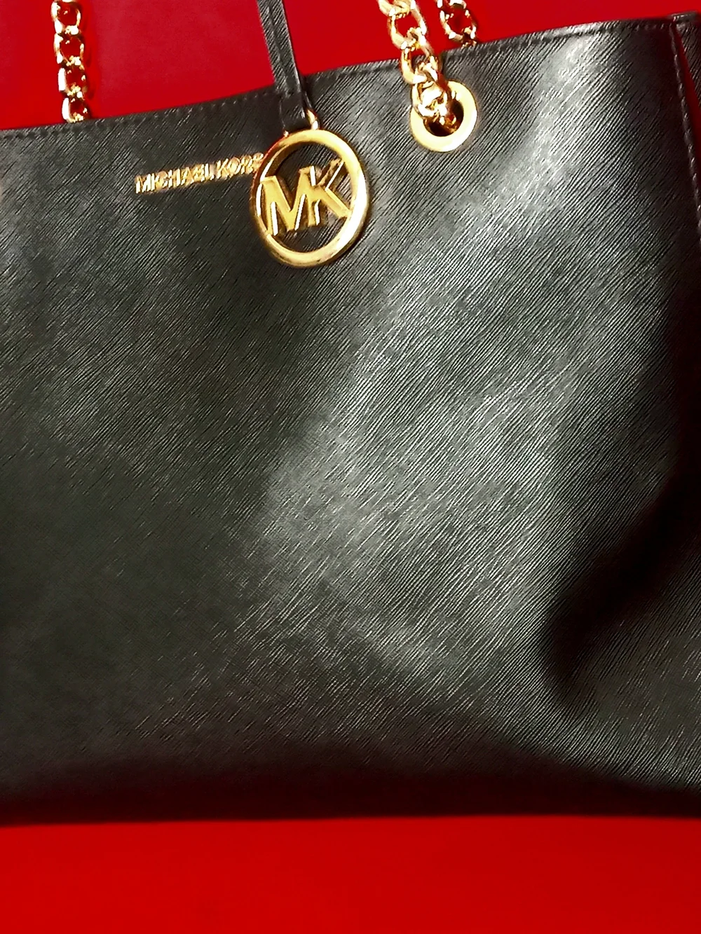 Michael Kors Susanna Gold Trim Tote Bag Purse